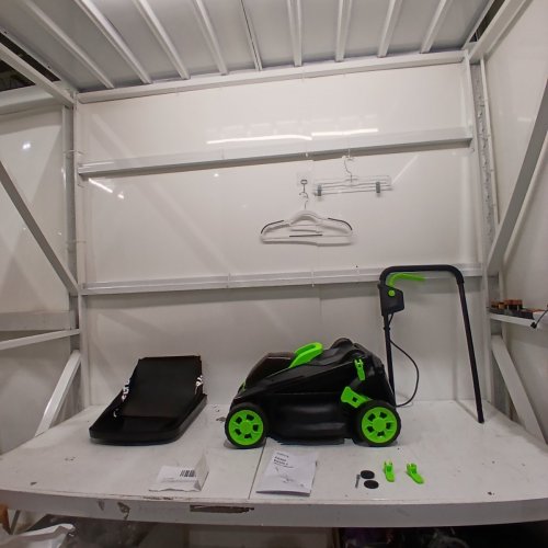 STEELITE CORDLESS ELECTRIC LAWN MOWER - 5-POSITION HEIGHT ADJUSTMENT WITH 8 GALLON GRASS BAG - BATTERY AND CHARGER INCLUDED - 13'' - 21V (X2 BATTERIES 42V TOTAL) - BLACK/GREEN (MODEL: DG500-2) image 2