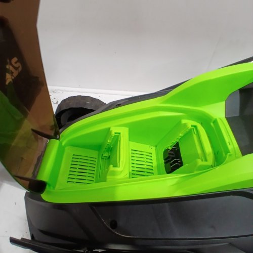 STEELITE CORDLESS ELECTRIC LAWN MOWER - 5-POSITION HEIGHT ADJUSTMENT WITH 8 GALLON GRASS BAG - BATTERY AND CHARGER INCLUDED - 13'' - 21V (X2 BATTERIES 42V TOTAL) - BLACK/GREEN (MODEL: DG500-2) image 6