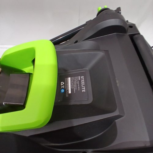 STEELITE CORDLESS ELECTRIC LAWN MOWER - 5-POSITION HEIGHT ADJUSTMENT WITH 8 GALLON GRASS BAG - BATTERY AND CHARGER INCLUDED - 13'' - 21V (X2 BATTERIES 42V TOTAL) - BLACK/GREEN (MODEL: DG500-2) image 7