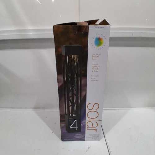 4PK SOLAR BOLLARD PATHWAY LIGHTS - 22" X 3.5" - BLACK (MODEL: 2323028) image 3