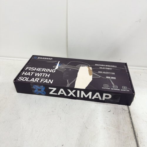 UNISEX ZAXIMAP SOLAR POWER FAN HAT WITH UV PROTECTION - OSFM - NAVY BLUE image 3