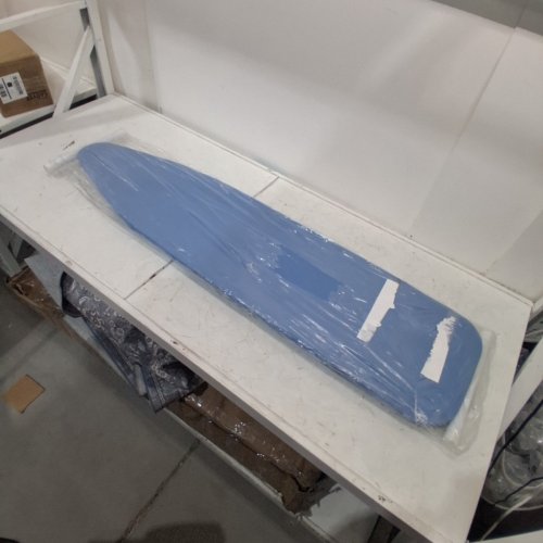 MAINSTAYS 4-LEG IRONING BOARD WITH IRON REST - 54" X 13" X 30.3" - 36.2" - BLUE - (MODEL: 1354TZ-28) image 2
