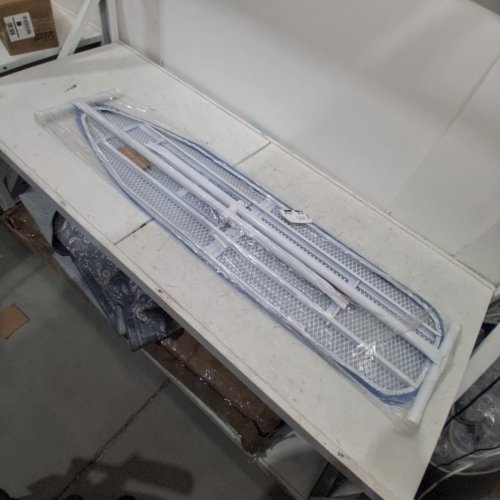 MAINSTAYS 4-LEG IRONING BOARD WITH IRON REST - 54" X 13" X 30.3" - 36.2" - BLUE - (MODEL: 1354TZ-28) image 3