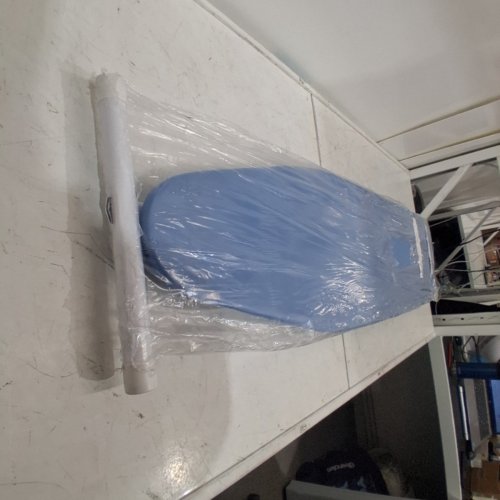 MAINSTAYS 4-LEG IRONING BOARD WITH IRON REST - 54" X 13" X 30.3" - 36.2" - BLUE - (MODEL: 1354TZ-28) image 4
