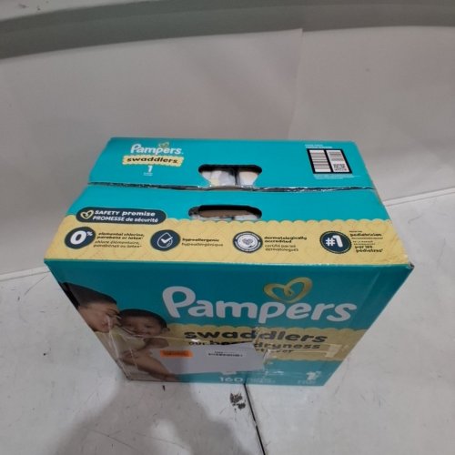 160PK PAMPERS SWADDLERS BEST DRYNESS DISPOSABLE DIAPERS - SIZE 1 (8-14LB) image 2