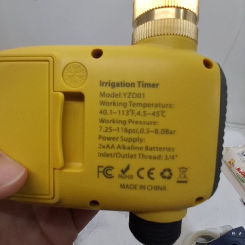 TRJZWA OUTDOOR SPRINKLER TIMER KIT - 7.25-116 PSI - YELLOW (MODEL: YZD01) image 3
