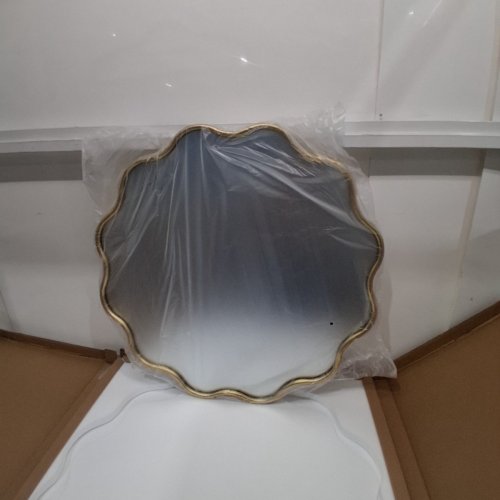 PROHOMEWARE DECORATIVE WAVY SCALLOPED WALL MIRROR - 30" - GOLD (ITEM: QGBL30G) image 6