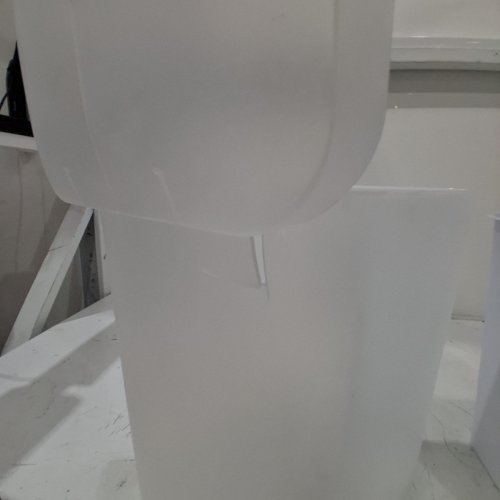 BRIGHTROOM STEP WASTEBASKET - 2.7 GAL- WHITE / CLEAR image 4