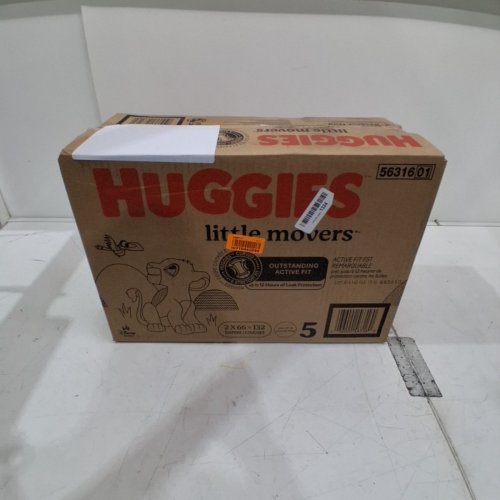 132PK HUGGIES LITTLE MOVERS DIAPERS - SIZE 5 image 2