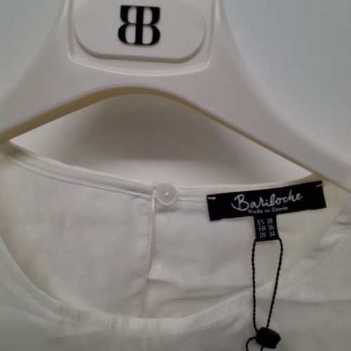 WOMEN'S BARILOCHE EMBROIDERED LACE SHIRT - SMALL / MEDIUM - 38 - OFF-WHITE (STYLE: DORIA) image 3
