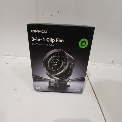 KIMMOO RECHARGEABLE MINI CLIP FAN - 6.9" - BLACK image 4