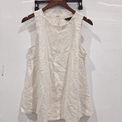 WOMEN'S BANANA REPUBLIC LINEN BLEND TANK - MEDIUM - BEIGE (STYLE: 1974778) image 2