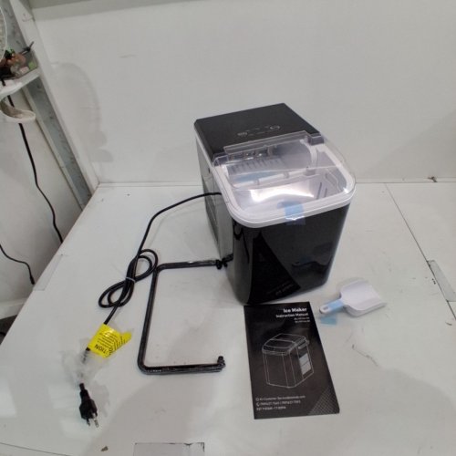 COUNTERTOP ICE MAKER WITH HANDLE AND SCOOP - 26LB - BLACK (MODEL: WBJ-10A) image 3