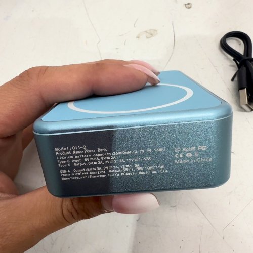 MAGNETIC WIRELESS POWER BANK - 26800 MAH - BLUE (MODEL: C11-2) image 2