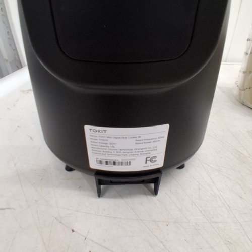 TOKIT MINI DIGITAL RICE COOKER WITH NON-STICK INNER POT - 3 CUPS UNCOOKED/6 CUPS COOKED - 1L - BLACK (MODEL: TFBO15) image 6