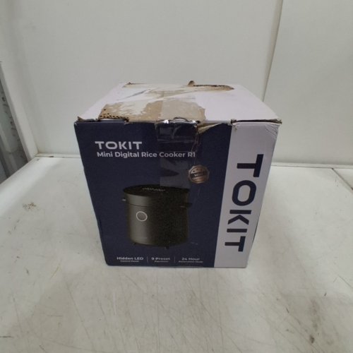 TOKIT MINI DIGITAL RICE COOKER WITH NON-STICK INNER POT - 3 CUPS UNCOOKED/6 CUPS COOKED - 1L - BLACK (MODEL: TFBO15) image 7