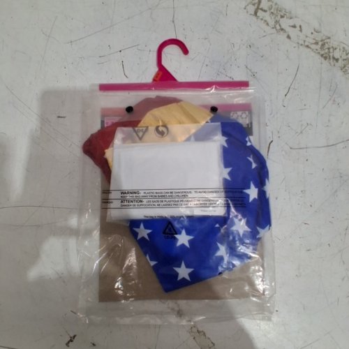 4PC GIRL'S RUBIES WONDER WOMAN COSTUME - SMALL (4-6) - RED/BLUE/GOLD (STYLE : 1000132) image 3