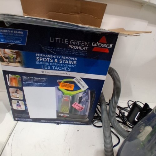 BISSELL LITTLE GREEN PORTABLE DEEP CLEANING VACUUM - 37OZ TANK MAX - GREEN/GREY (MODEL : 2513B) image 5