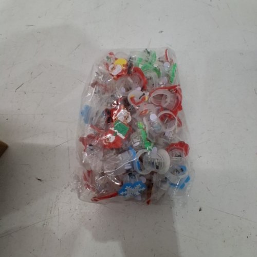 50PC NAWITDA CHRISTMAS LIGHT UP RINGS - ASSORTED SHAPES image 2