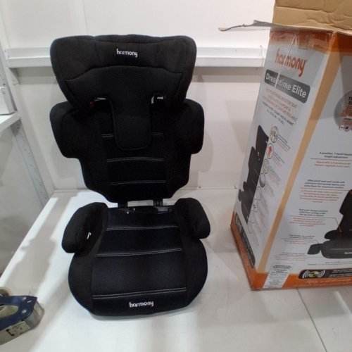 HARMONY 2-IN-1 DREAMTIME ELITE HIGH-BACK BOOSTER CAR SEAT WITH CUP HOLDER - 40 -110LBS - BLACK (MODEL: 0303029BLK) image 3