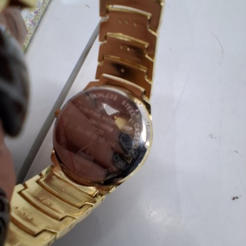 MENS ACCUTIME ANALOG WRISTWATCH - 40 MM- GOLD-TONE (MODEL: GWC1177) image 2