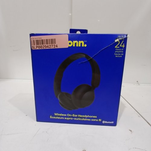 ONN. WIRELESS ON-EAR HEADPHONES - BLACK (ITEM: 2603B) image 3