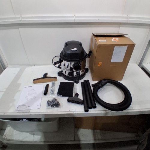 AMAZON BASICS ROLLING WET/DRY VACUUM - 4GAL - STAINLESS STEEL/BLACK image 4