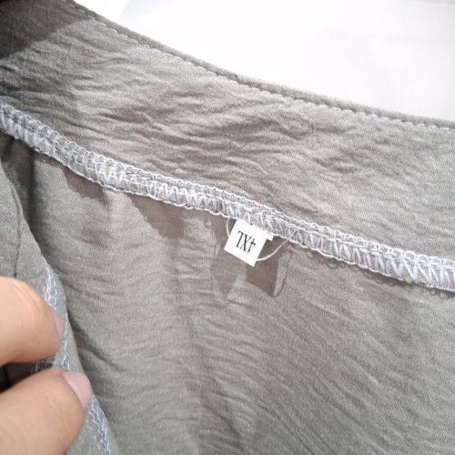 WOMEN'S LONG SLEEVE V-NECK BLOUSE - 4XL - GREY image 3