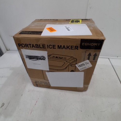 EUHOMY COUNTERTOP ICE MAKER MACHINE WITH HANDLE, BASKET AND SCOOP - MAKES 26LBS PER DAY - BLACK (MODEL: IM030-B) image 5