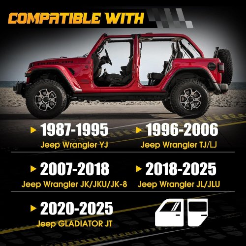 MOROHOPE DOOR STORAGE RACK - COMPATIBLE WITH SELECT JEEP MODELS - BLACK (MODEL: SL42008BK) image 2