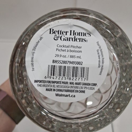 BETTER HOMES & GARDENS GLASS COCKTAIL PITCHER - 29.9 OZ - CLEAR (ITEM: BH5528079493002) image 2