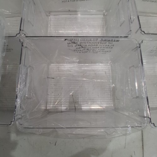 6PK AVIQUE CLEAR PLASTIC STORAGE BINS WITH LIDS - 12.5" X 9.4" X 11.8" - TRANSPARENT image 3