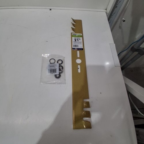 MAXPOWER UNIVERSAL METAL MULCHING LAWN MOWER BLADE - 21" - GOLD (MODEL:331981B) image 2