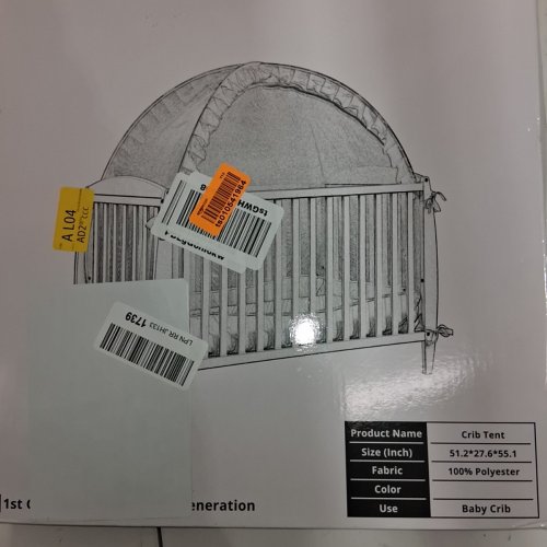 SOUTH TO EAST CRIB TENT - 55.2" - WHITE image 3