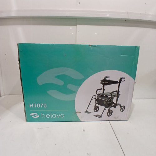 HELAVO 2-IN-1 WALKER WHEELCHAIR COMBO WITH FOOTRESTS - 300LB CAP - BLACK (MODEL: H1070-US) image 2