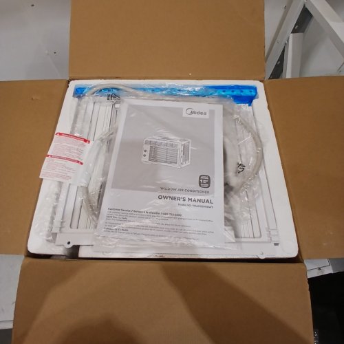 MIDEA EASYCOOL WINDOW AIR CONDITIONER AND FAN WITH EASY TO USE MECHANICAL CONTROL AND REUSABLE FILTER - 5,000BTU - UP TO 150 SQ.FT - WHITE (MODEL: MAW05M1BWT) image 2