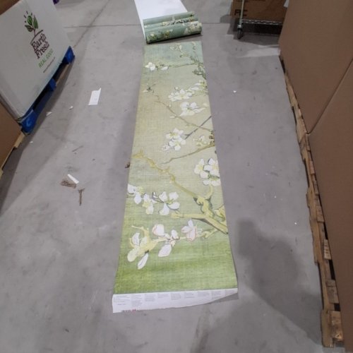 WALL26 BLOSSOM BY VINCENT VAN GOGH WALL MURAL REMOVABLE STICKER HOME DECOR - 66" X 96" - OLIVE GREEN WITH GREEN VIGNETTE "ALMOND BLOSSOM" image 5