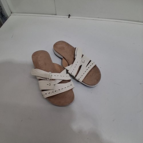 WOMEN'S LIGHTWEIGHT FASHION SANDALS - 6.5 - WHITE image 2