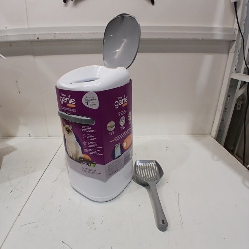 LITTER GENIE PAIL STYLE CAT LITTER WASTE DISPOSAL SYSTEM - WHITE/GREY (MODEL: 00666594210890) image 2