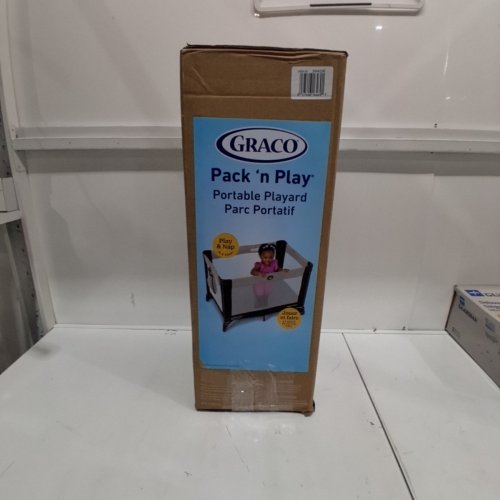 GRACO PACK N' PLAY PORTABLE PLAYARD - 39"X 28"X 29" - BLACK/BEIGE (MODEL: 2084226) image 4