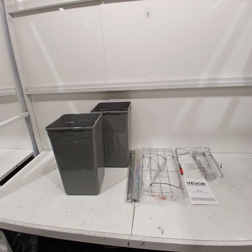 VEVOR PULLOUT TRASH/GARBAGE CANS WITH METAL EXTENSION SLIDING SYSTEM - 50L/25L EACH - GREY (MODEL: CH-LS27L02) image 2