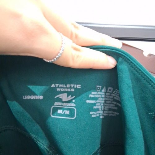 WOMEN'S ATHLETIC WORKS LEGGINGS WITH POCKETS - MEDIUM - GREEN image 3
