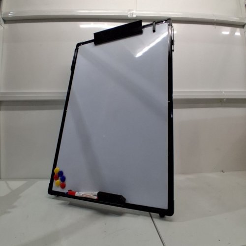 TRIPOD EASEL DRY ERASE ADJUSTABLE MAGNETIC CLIPBOARD WHITEBOARD WITH 3 MARKERS, 1 DRY ERASER, AND 6 MAGNETS - 24" X 36" image 2