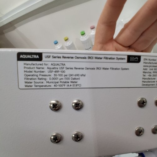 AQUALTRA 4-STAGE REVERSE OSMOSIS WATER FILTRATION SYSTEM - WHITE (MODEL: USF-4RF-100) image 2