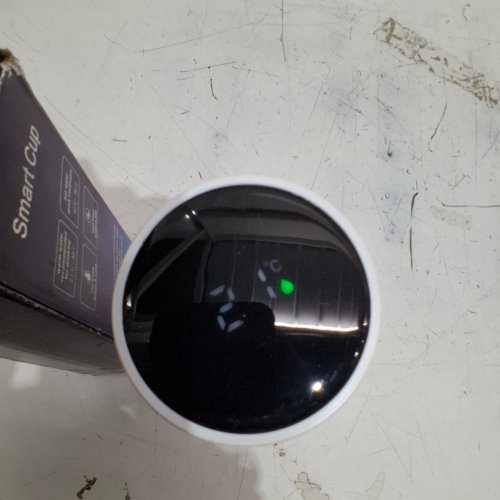 LED TEMPERATURE DISPLAY SMART CUP - *CUSTOMIZED* - 17 OZ - WHITE / BLACK image 2