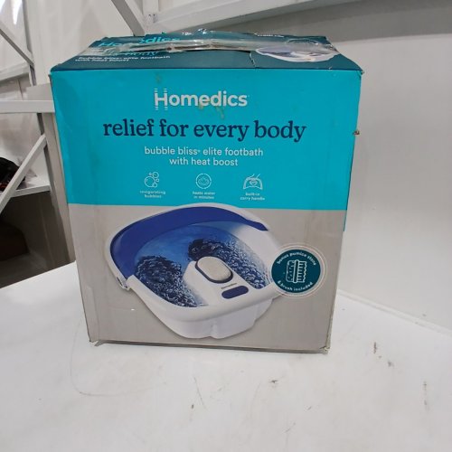 HOMEDICS BUBBLE BLISS ELITE FOOTBATH WITH 2 SOLE MASAGE NODES AND PEDICURE BRUSH - WHITE / PURPLE (MODEL: FB-380HJA) image 3