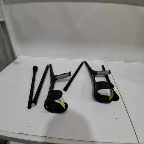 ENLUNTRA ADJUSTABLE/FOLDABLE FOREARM CRUTCHES WITH ELBOW STRAP - 36.4" - 45.2" - BLACK image 2