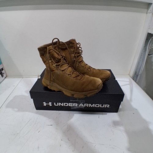 MEN'S UNDER ARMOUR CHARGED LOADOUT TACTICAL LACE-UP HIKING BOOTS - US 10 - BROWN image 2