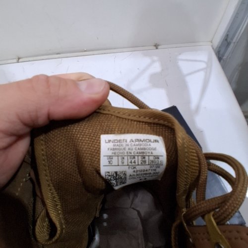MEN'S UNDER ARMOUR CHARGED LOADOUT TACTICAL LACE-UP HIKING BOOTS - US 10 - BROWN image 6