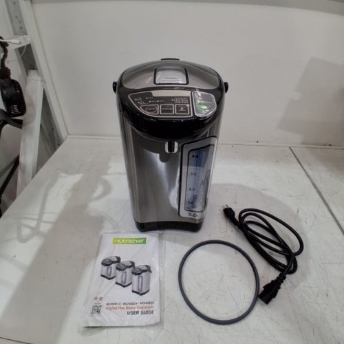 NUTRICHEF STAINLESS STEEL ELECTRIC HOT WATER DISPENSER - 5L - SILVER/BLACK (MODEL: NCHUB35) image 4